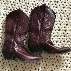 Justin Cowboy Cowgirl Boots Maroon
